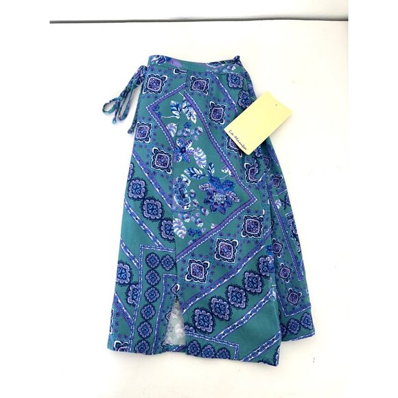 NWT Bandana Print Skirt XS Y2K Floral Side Slit Boho Cottagecore Festival Resort - Picture 10 of 10